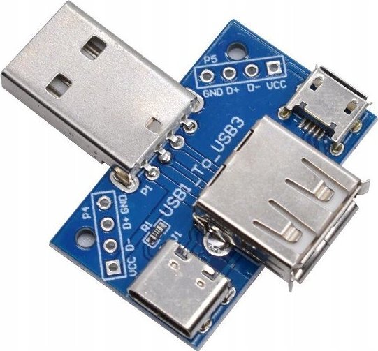 Adapter USB Adapter wtyku USB typ A na PCB rozgałęźnik A C mic