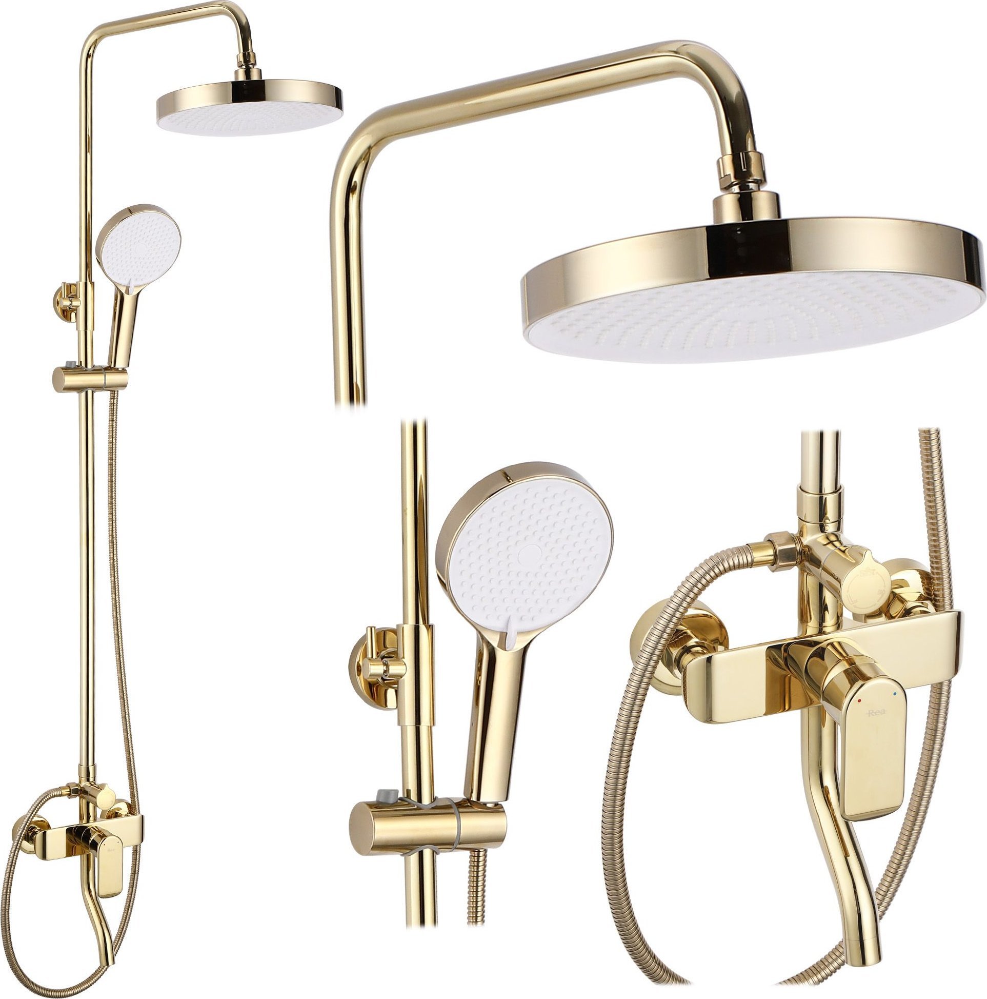 Rea Zestaw Prysznicowy REA BLOOM ZŁOTY GOLD