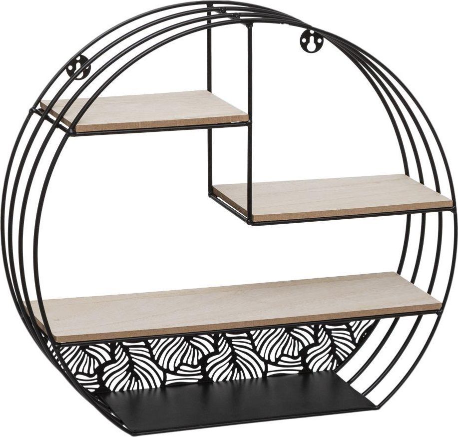 Atmosphera Czarna metalowa półka ścienna Ferro