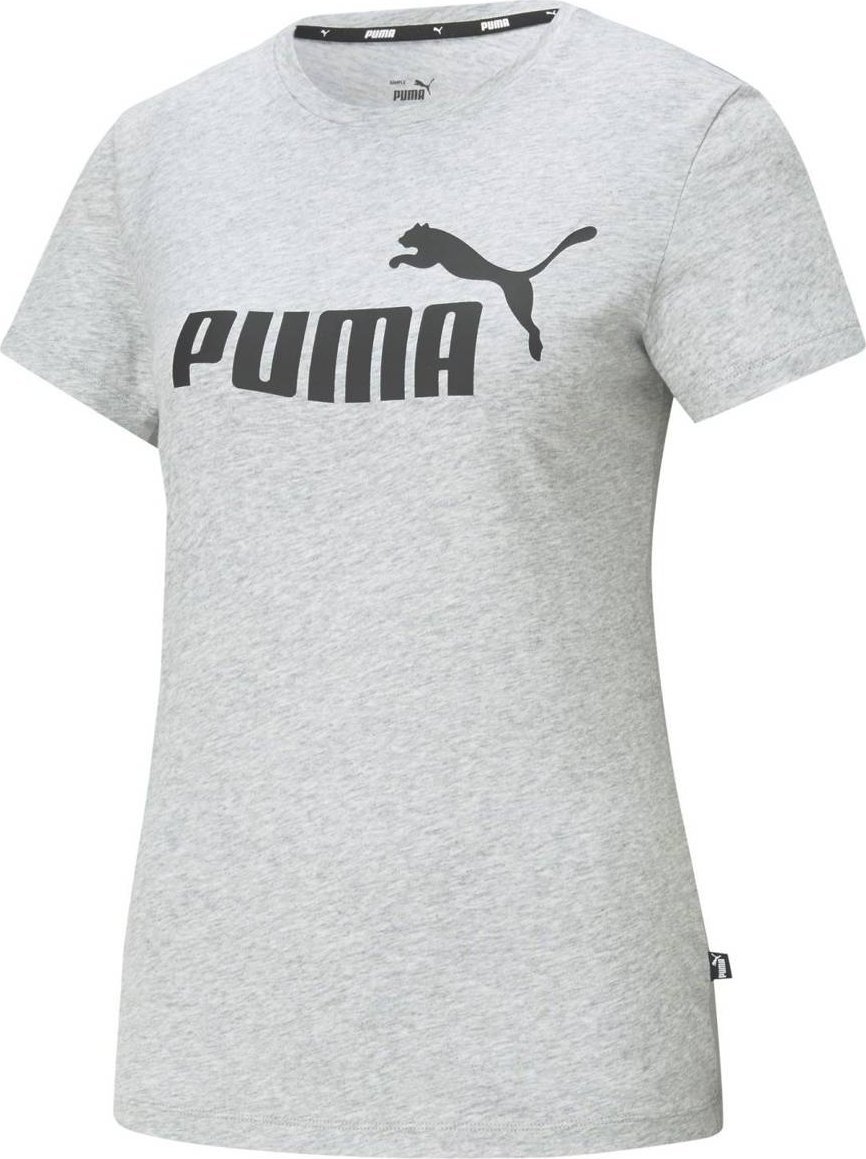Puma Koszulka damska PUMA ESS LOGO TEE LIGHT GRAY HEATHER M