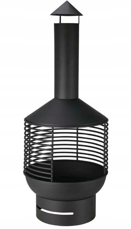 Kominek ogrodowy z paleniskiem, 41 x 41 x 105 cm