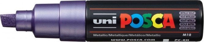 Uni MARKER PLAKATOWY UNI POSCA PC-8K METALLIC FIOLETOWY
