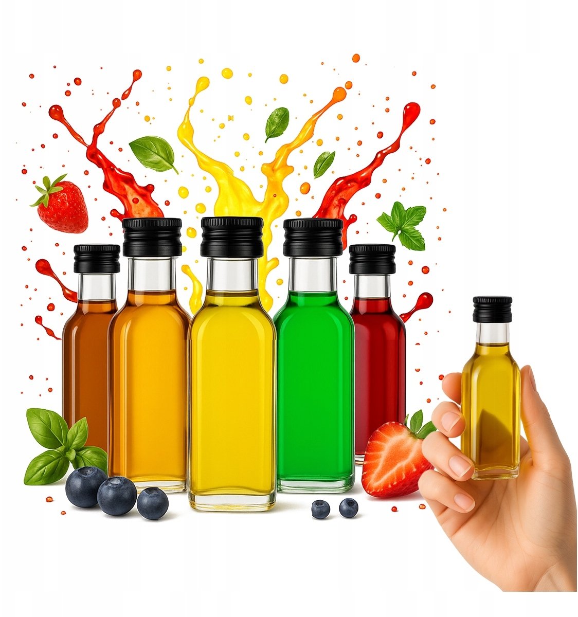 Bimberek 10x Butelka Szklana MARASCA 20ml na Nalewki Próbki Alkohol Likier