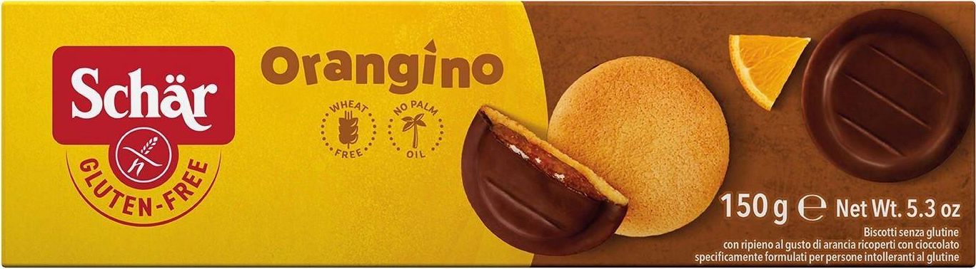Schar Orangino biszkopty w czekoladzie bezglutenowe 150 g Schar
