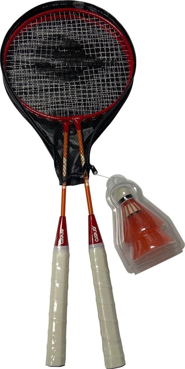 ZESTAW DO BADMINTONA W POKROWCU RED ORANGE ENERO 105