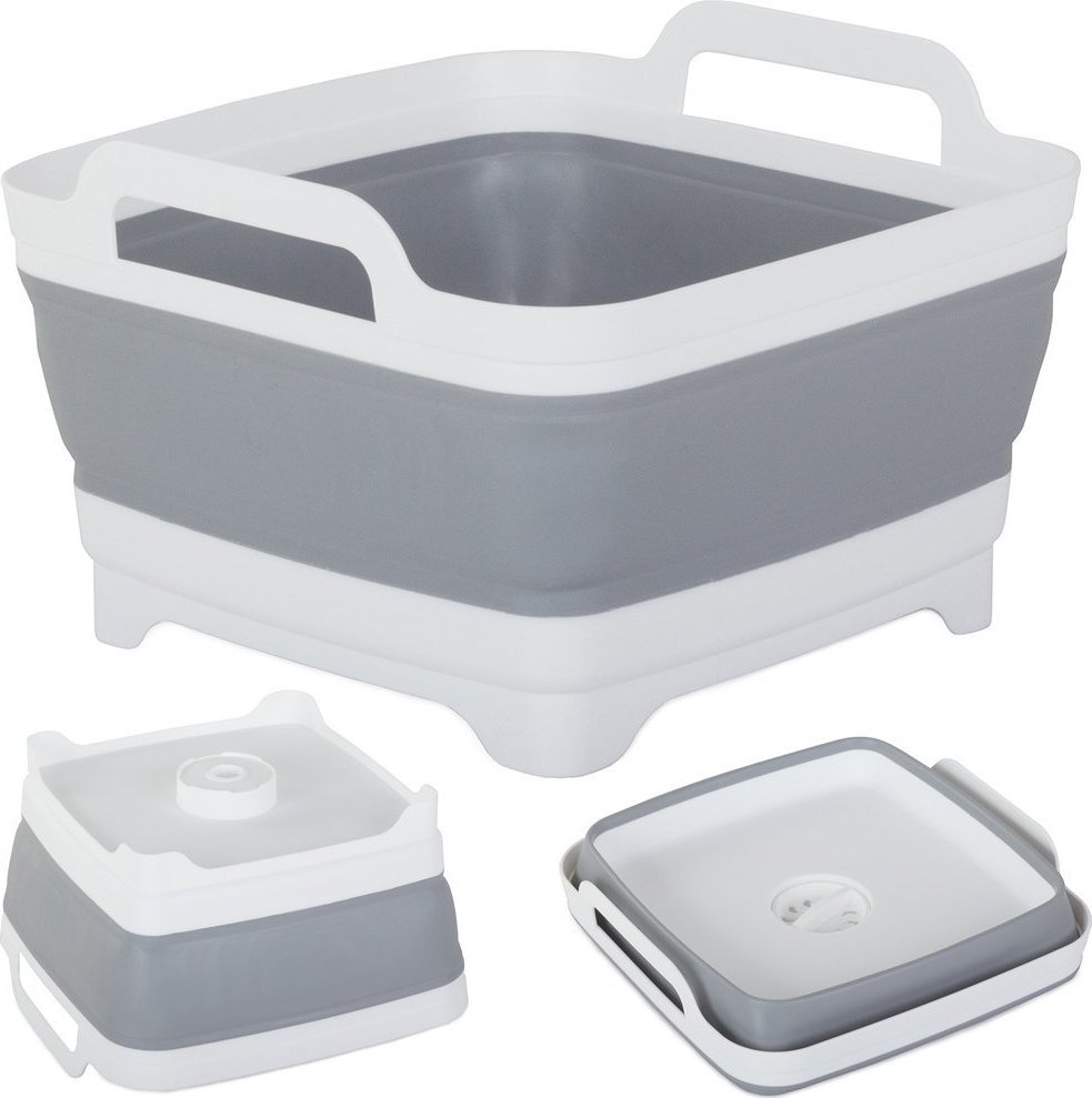 Verk Miska składana silikonowa z korkiem uchwyt 8l uniwersalny