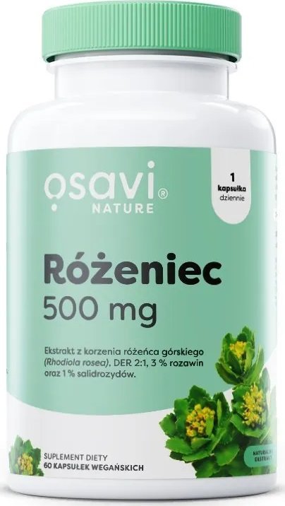 Osavi Osavi - Różeniec, Rhodiola Rosea, 500mg, 60 vkaps