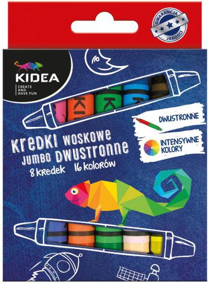 Derform Kredki woskowe dwustronne JUMBO (DERF.KWDJ8KA)