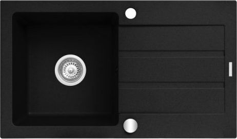 Zlewozmywak Maidsinks Zlewozmywak granitowy jednokomorowy z ociekaczem Maidsinks 76x44 1B 1D karbon czarny (Pyragranit; kolor czarny)