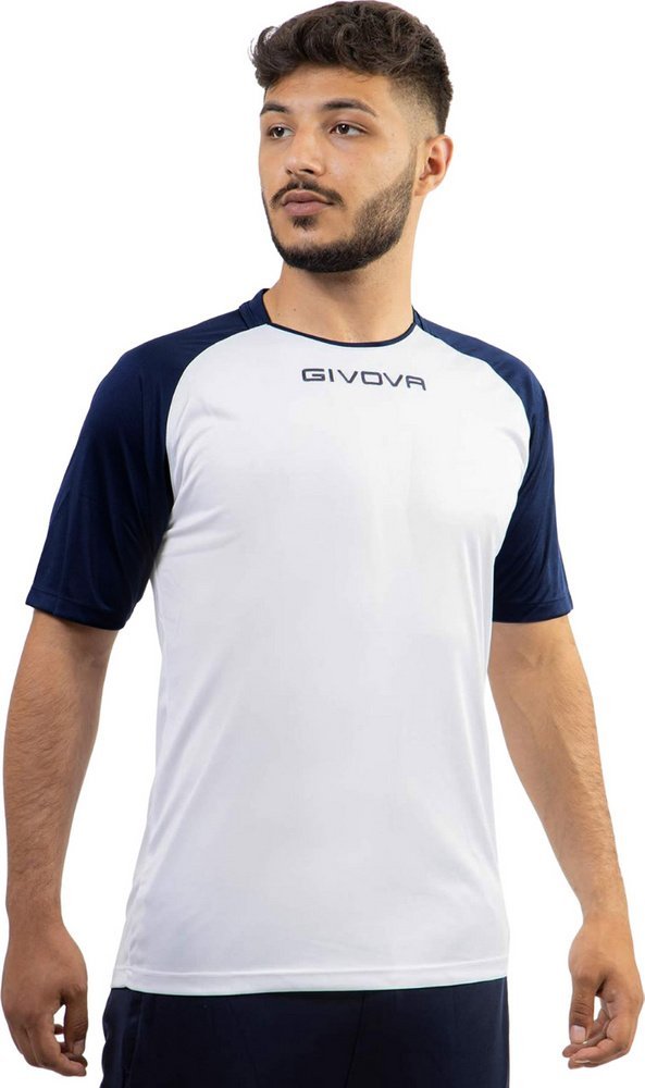 Givova Koszulka treningowa Givova Capo Interlock biało-niebieska MAC03 0304 3XS