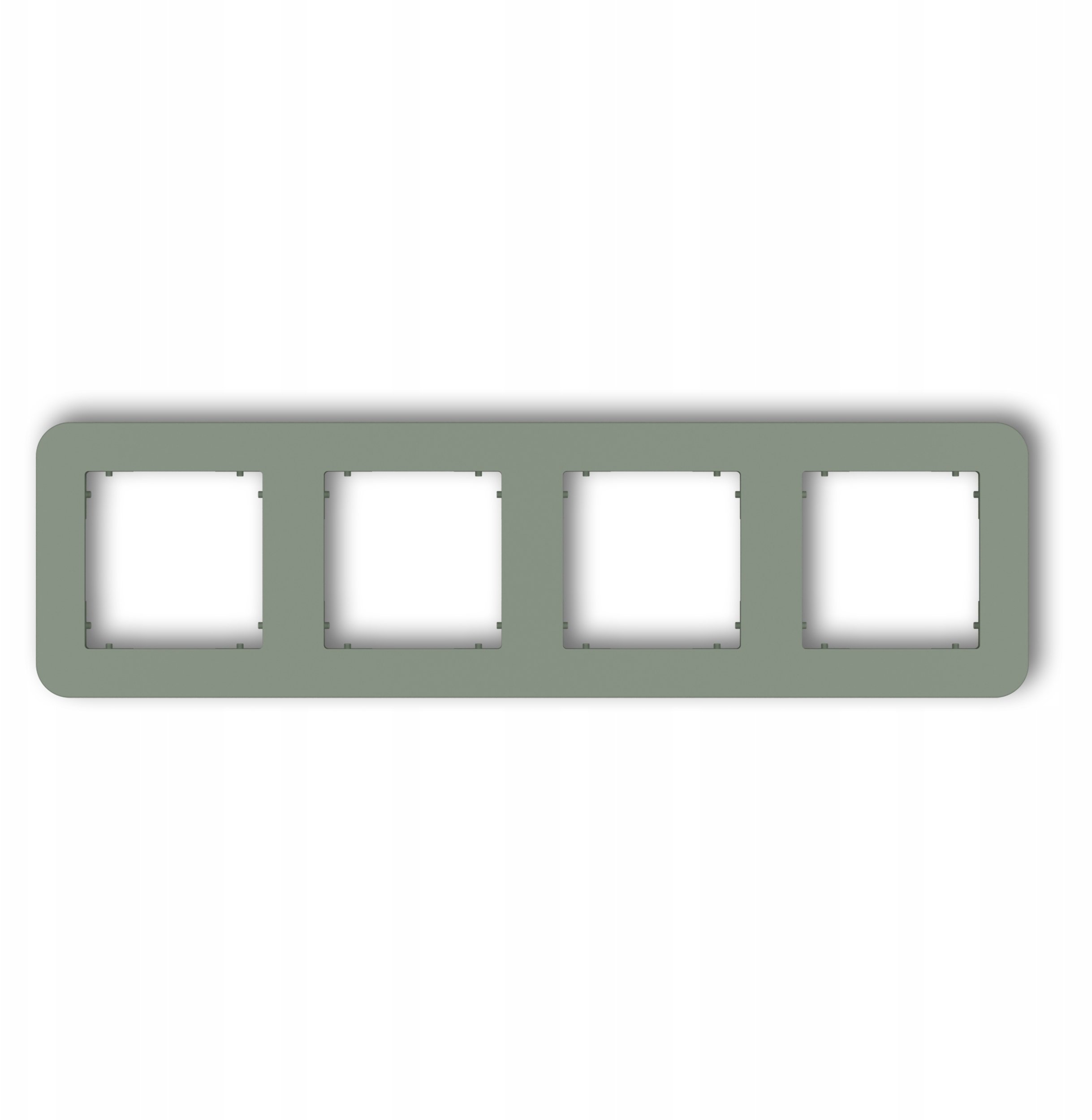 MINI Ramka uniwersalna poczwórna zaokrąglona z tworzywa szałwiowy 61MRTZ-4
