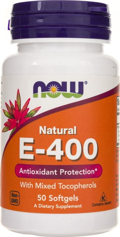 NOW Foods Now Foods Witamina E-400 (mieszanka tokoferoli) - 50 kapsułek