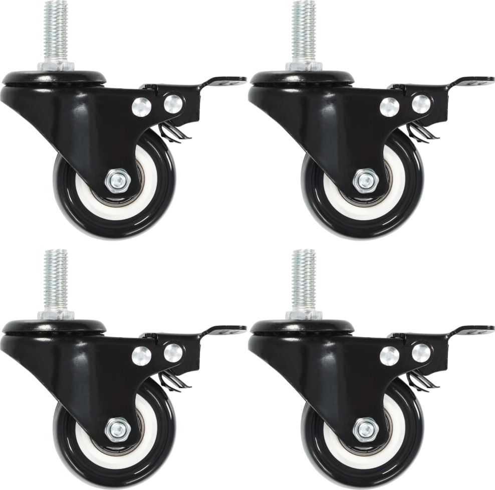 vidaXL 16 kółek skrętnych z hamulcami, 50 mm