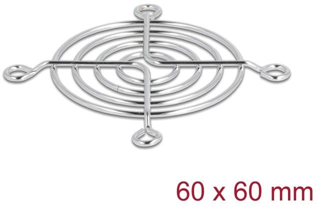 DELOCK Luftergitter 60 x 60mm silber