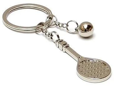 Brelok Tenisisty - Rakieta Tenisowa z Piłeczką