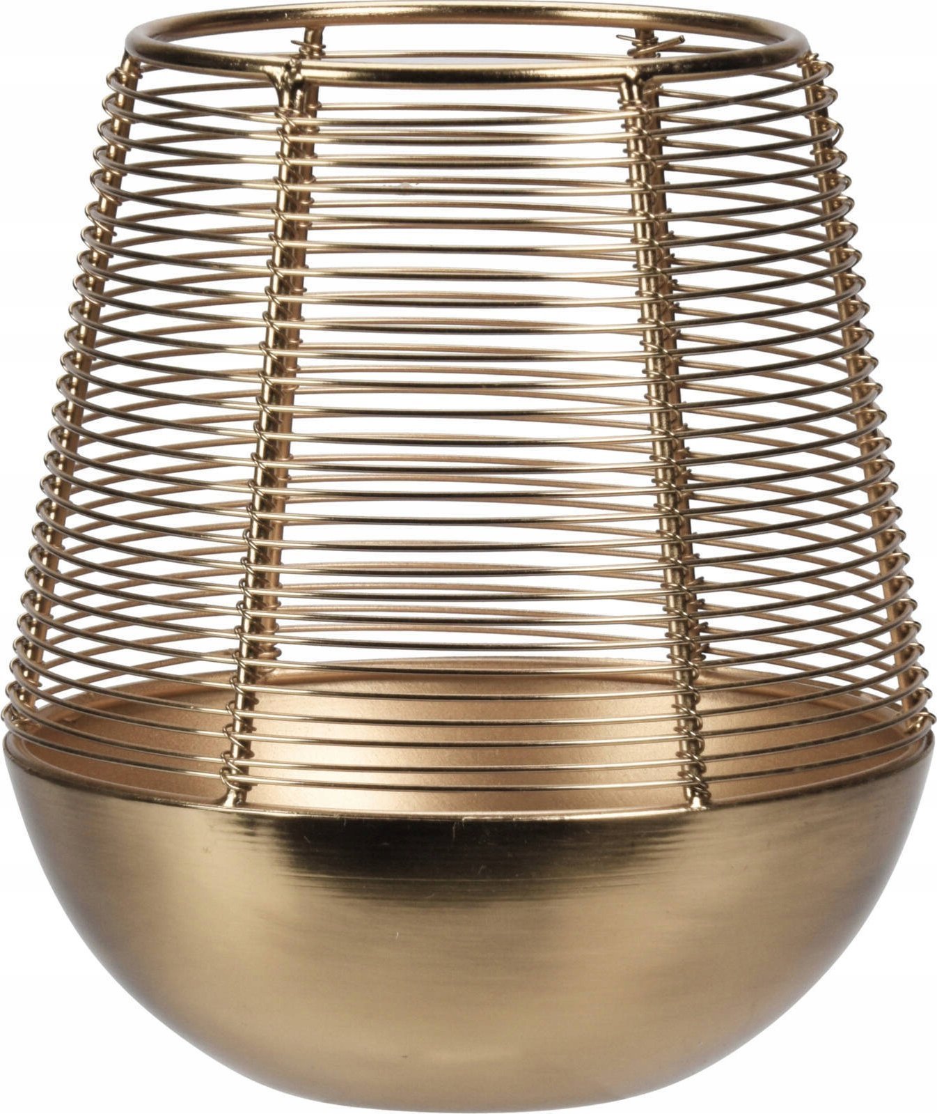 Home Styling Collection Złoty lampion na świeczkę, metalowy