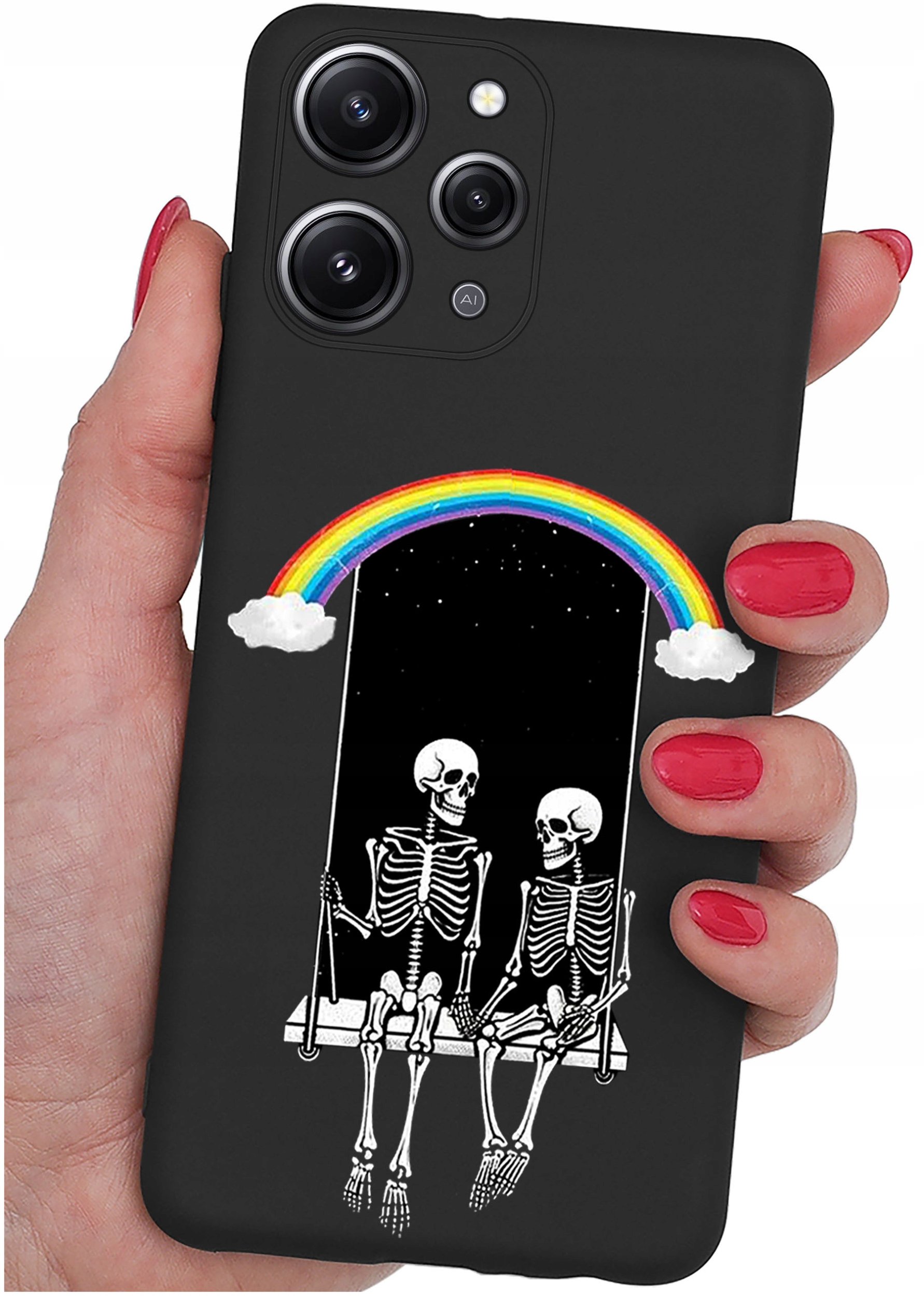 Etui do Xiaomi Redmi 12 4G WZORY |SILIKONOWE MATT CASE + SZKŁO 9H