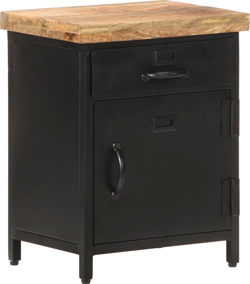 vidaXL Szafka nocna, 40 x 30 x 52 cm, surowe drewno mango