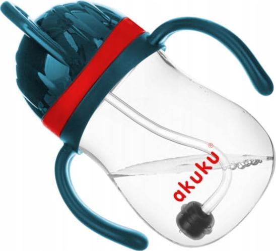 Akuku Innowacyjny Kubek Bidon z obciążoną słomką blue/red Akuku