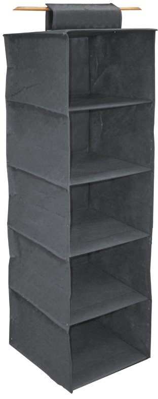 Hanging organizer with 5 shelves 30x30x120cm Grey 8000303317371