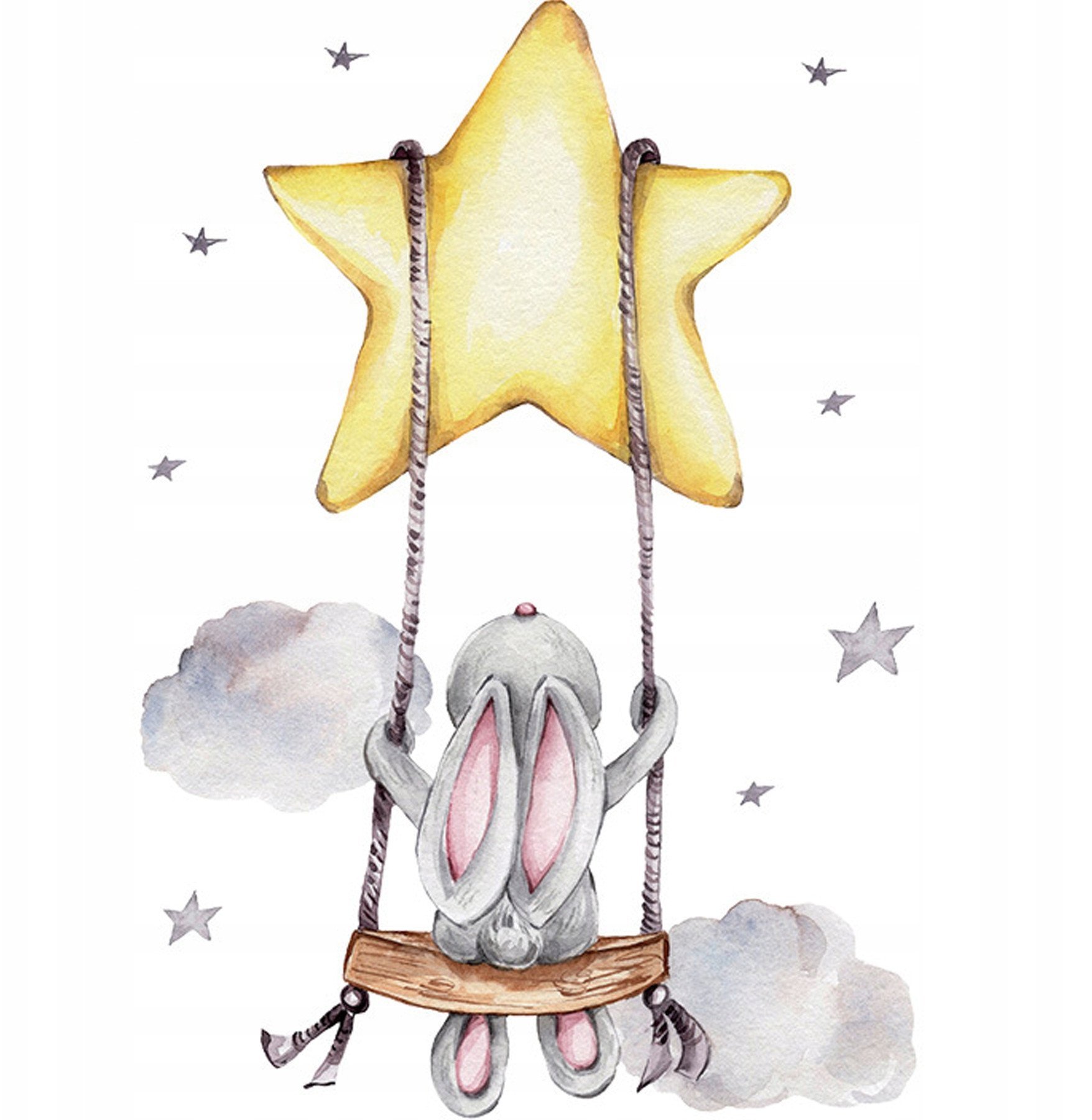 ROOM Decor SIPO-WS63025 NAKLEJKI NA ŚCIANĘ KRÓLIK HUŚTAWKA