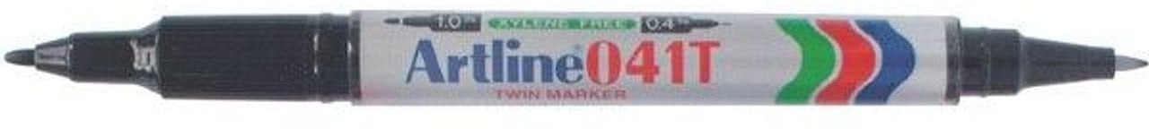 Permanent marker Artline EK041T Twin tip, sort