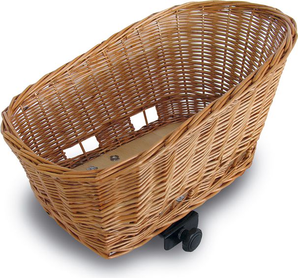 Basil Kosz Na Tylny Bagażnik PASJA Dla Zwierząt 45cm SENNA System Clamp Device Wiklinowy Varnished Natural (BAS-54016)