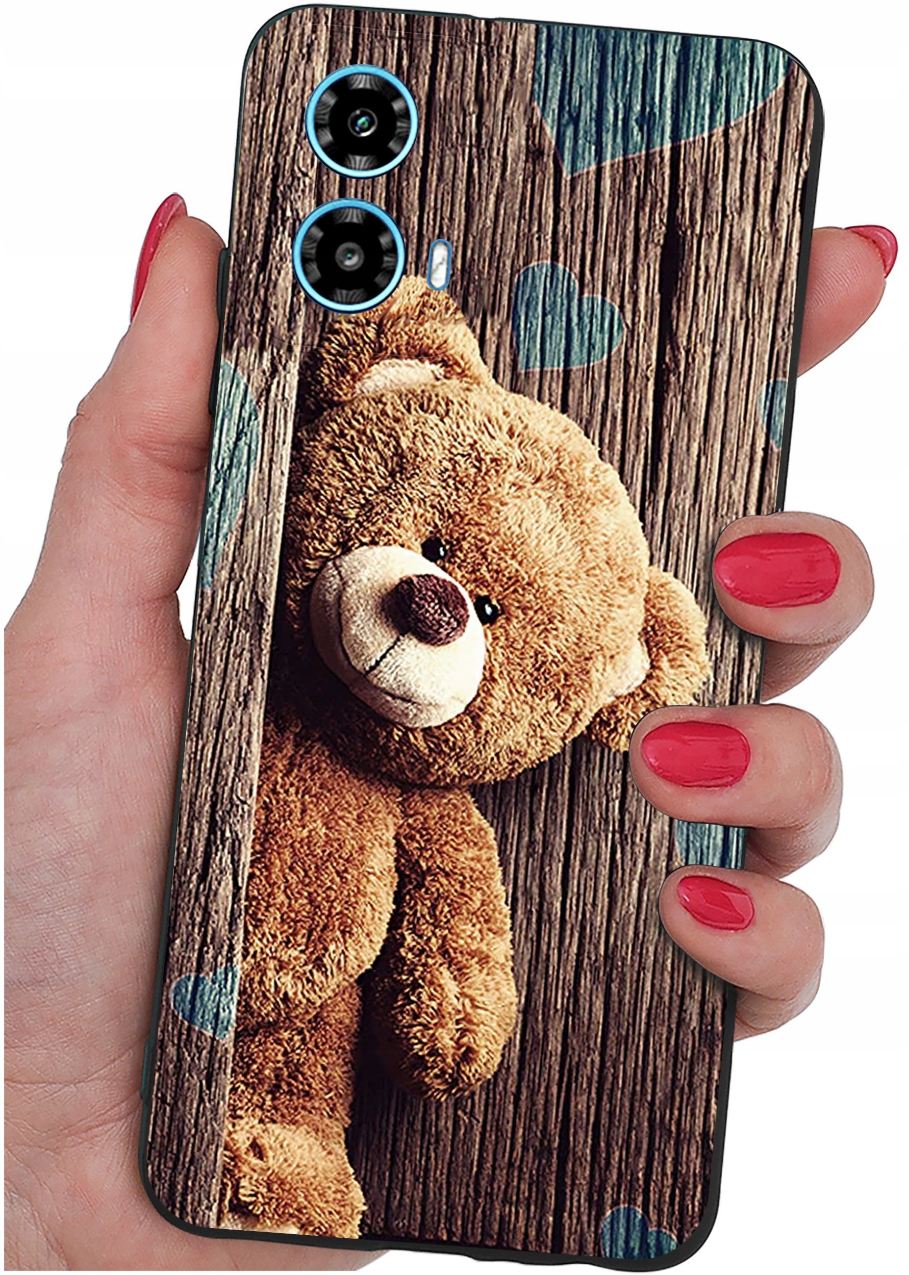 ETUI do Motorola Moto G34 5G WZORY |SILIKONOWE MATT CASE + SZKŁO 9H