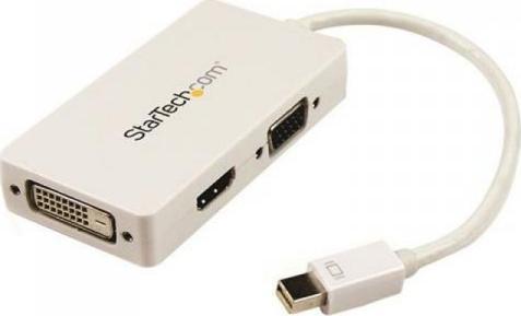 Adapter AV StarTech DisplayPort Mini - HDMI - D-Sub (VGA) - DVI biały (MDP2VGDVHDW)