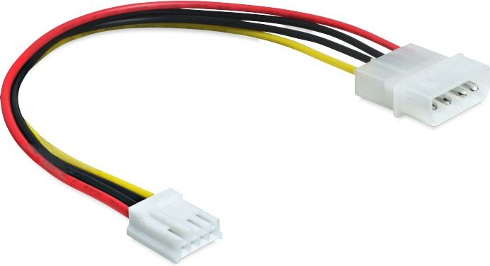 Delock Molex - 4-pin Floppy, 0.24m, Wielokolorowy (83184)