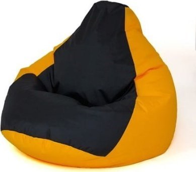 Go Gift Pufa worek sako GRUSZA żółty-czarny XL 130x90