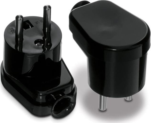 Montis Wtyczka kątowa rozbieralna WT-16 czarna Montis MT017-C Produkt POLSKI