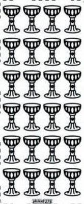 Stiker ażurowy 279 10x23cm złoty