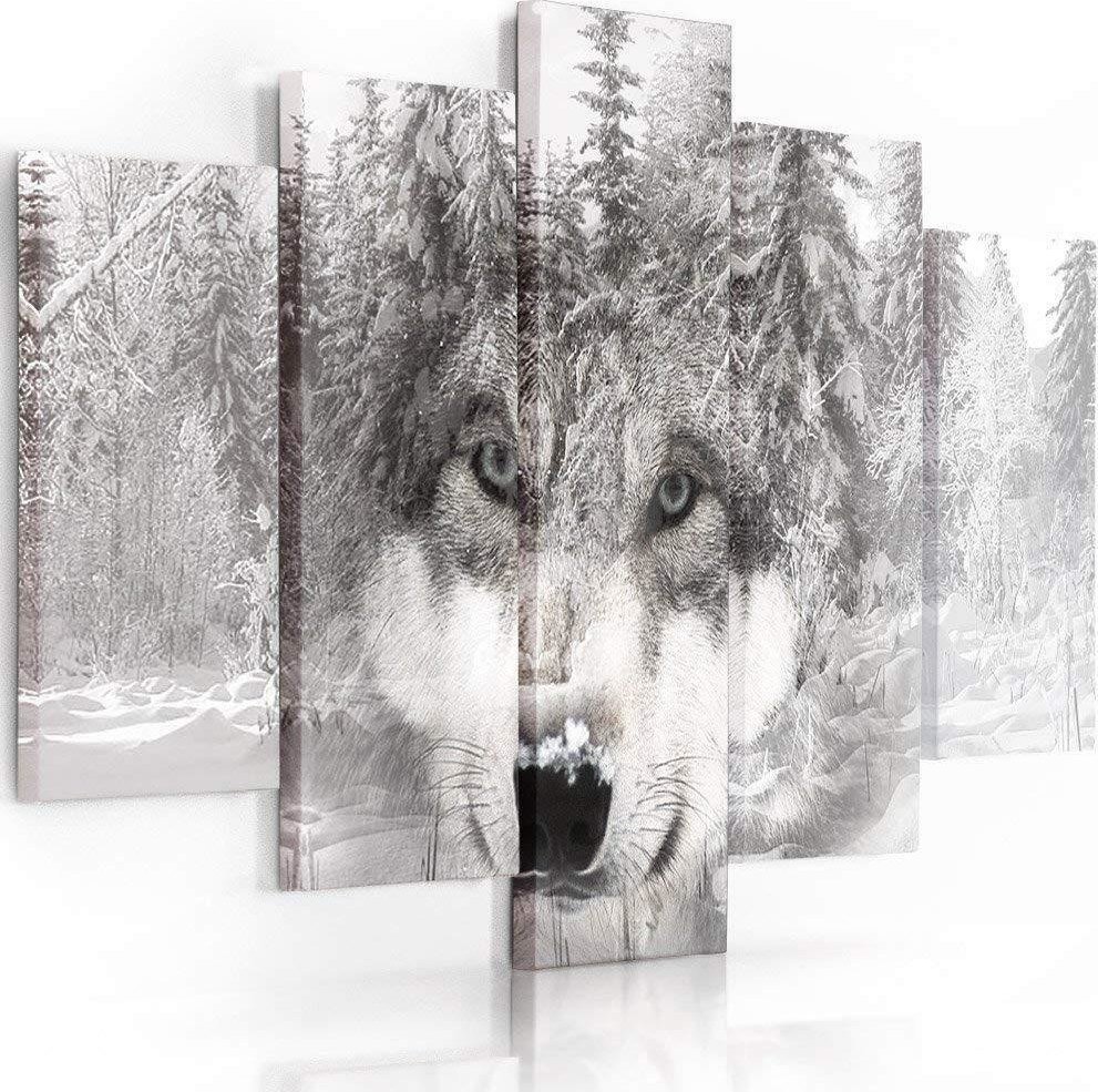 Feeby Obraz pięcioczęściowy na płótnie, Strażnik lasu - 200x100