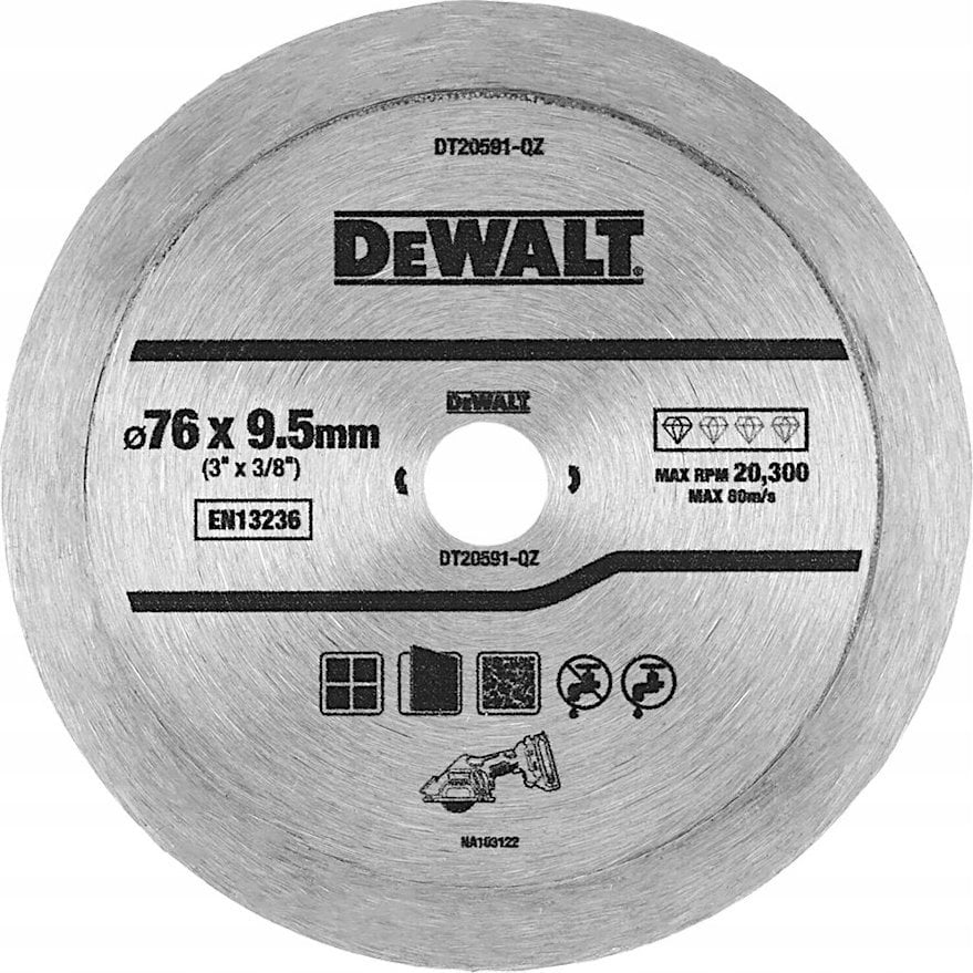 Dewalt tarcza diamentowa 76x9.5