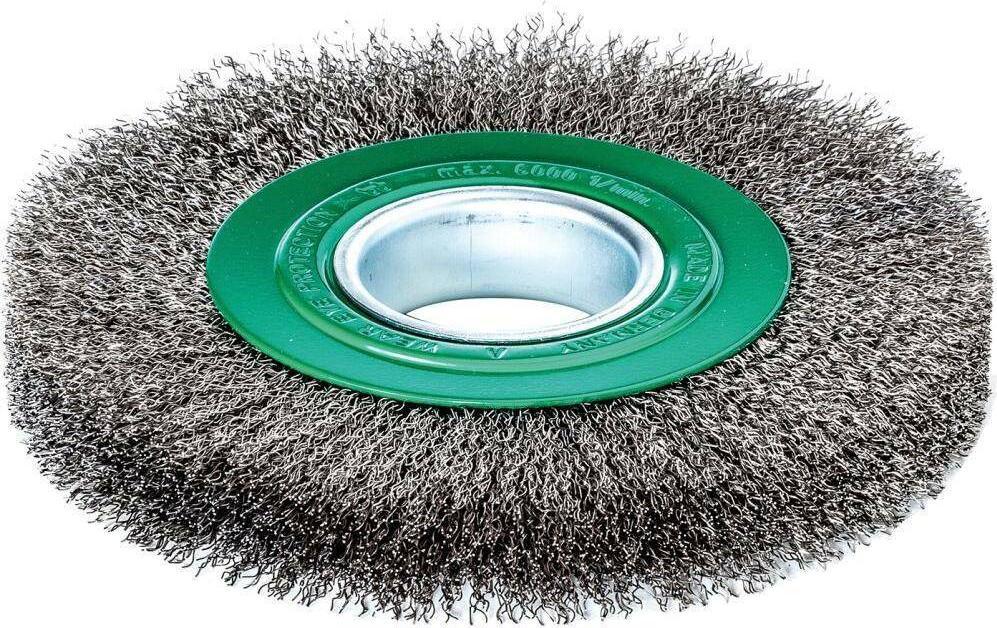 Lessmann Szczotka tarczowa, drut ze stali nierdzewnej (1.4310), falisty Lessmann