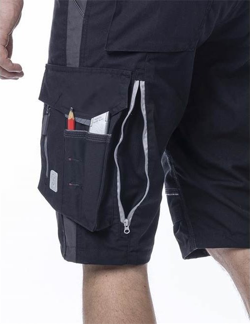 Ardon ARDON URBAN szorty spodenki 65 % poliester, 35 % bawełna, canvas, ok. 270 g/m2 Tabiflex - stretch, 10 kieszeni na - czarny H6537 66