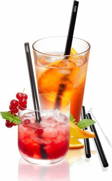 Gefu Zestaw 4 słomek szklanych 18cm FUTURE