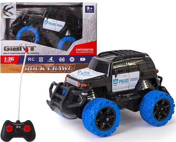 Małe auto terenowe zdalnie sterowane POLICJA