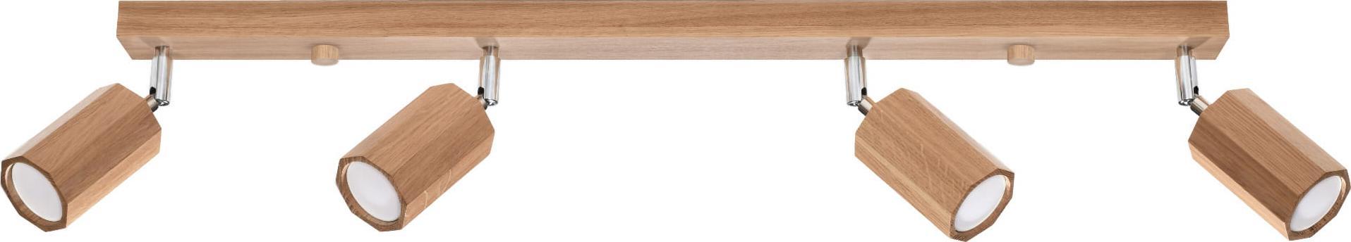 Lampa sufitowa Sollux WNĘTRZARSKIE Plafon ZEKE 4 dąb