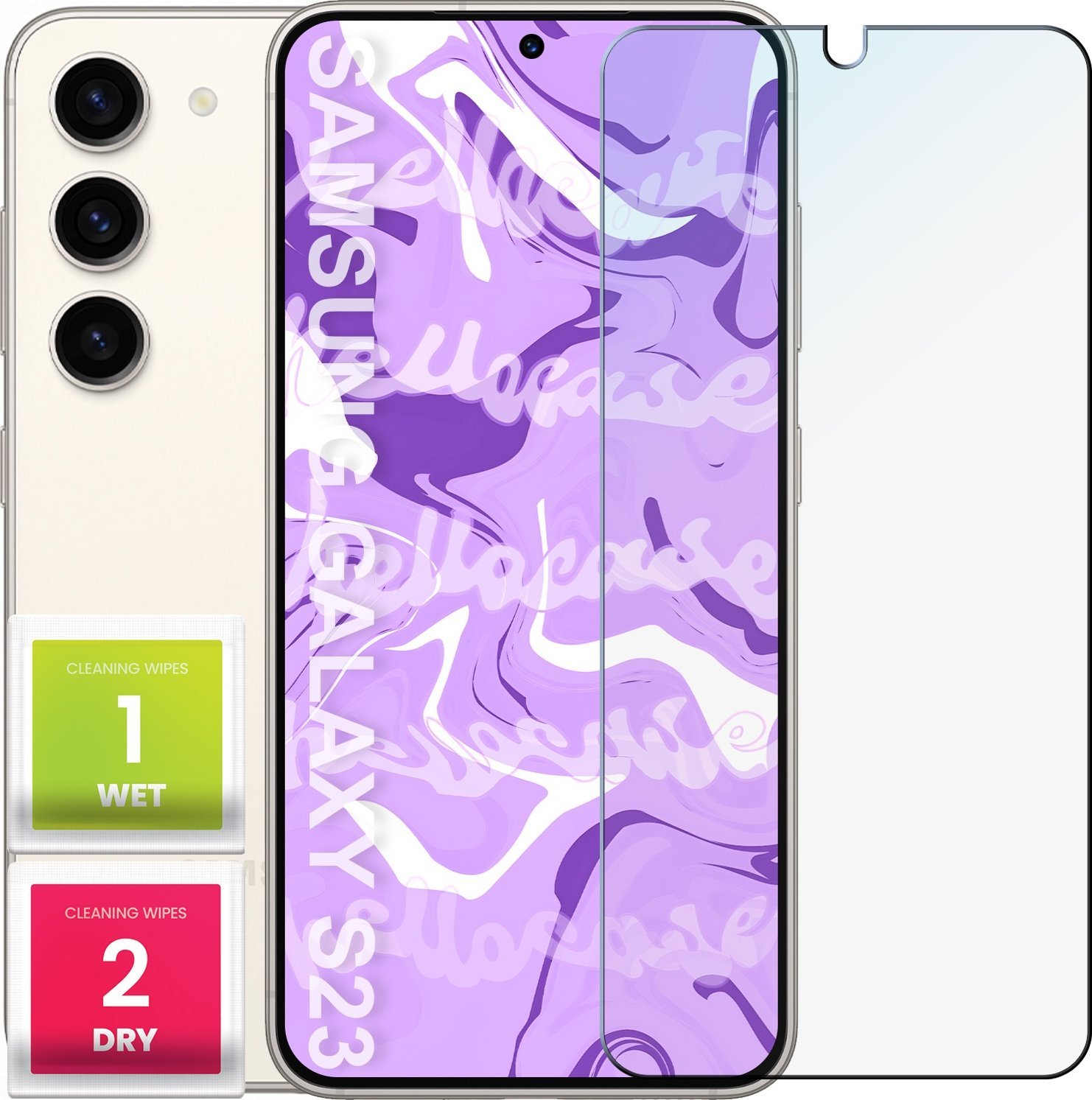 Hello Case Szkło Hartowane do Samsung Galaxy S23 (szybka 9H, płaskie 2.5D, ochronne)