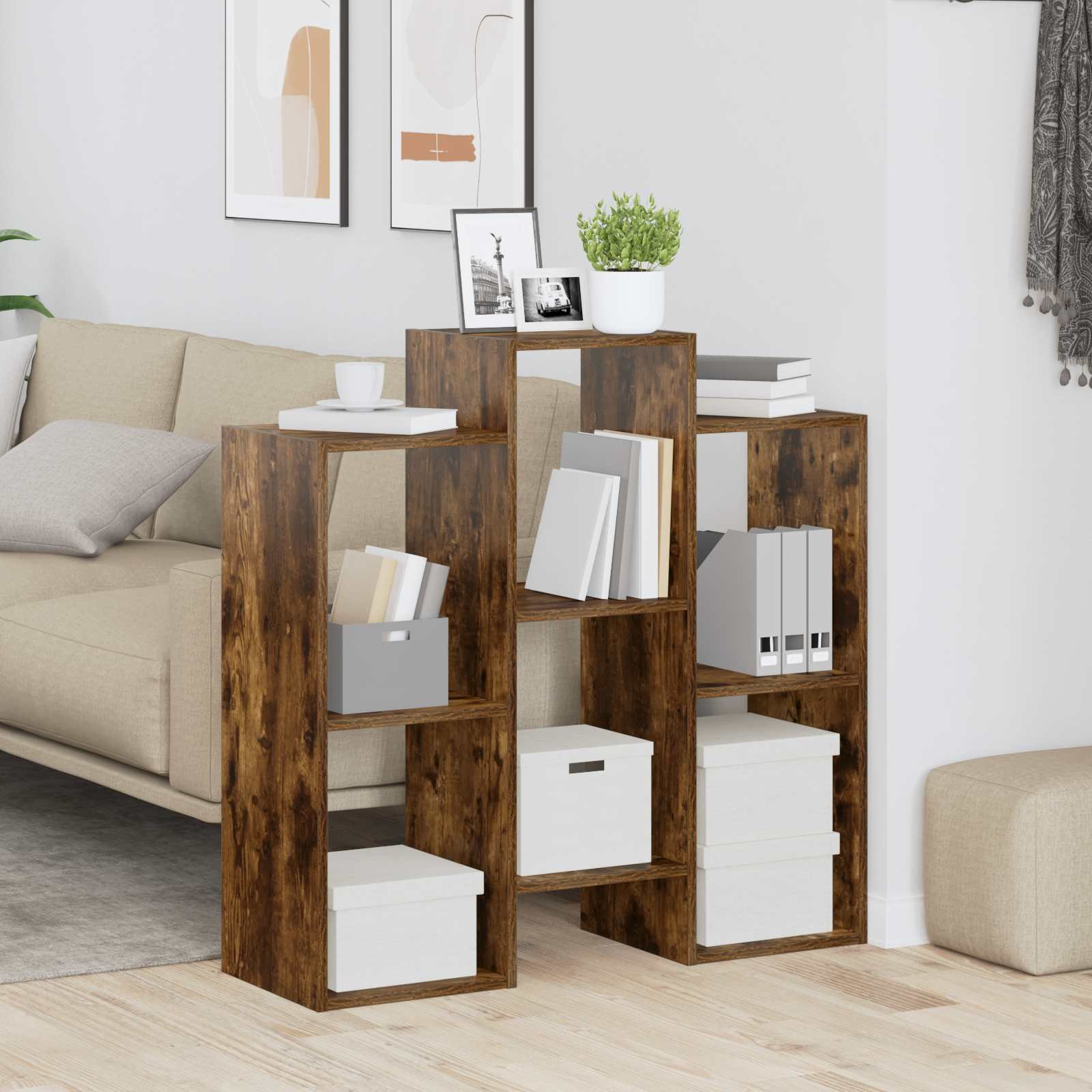 vidaXL Bufet Dąb wędzony 90 x 30 x 90 cm