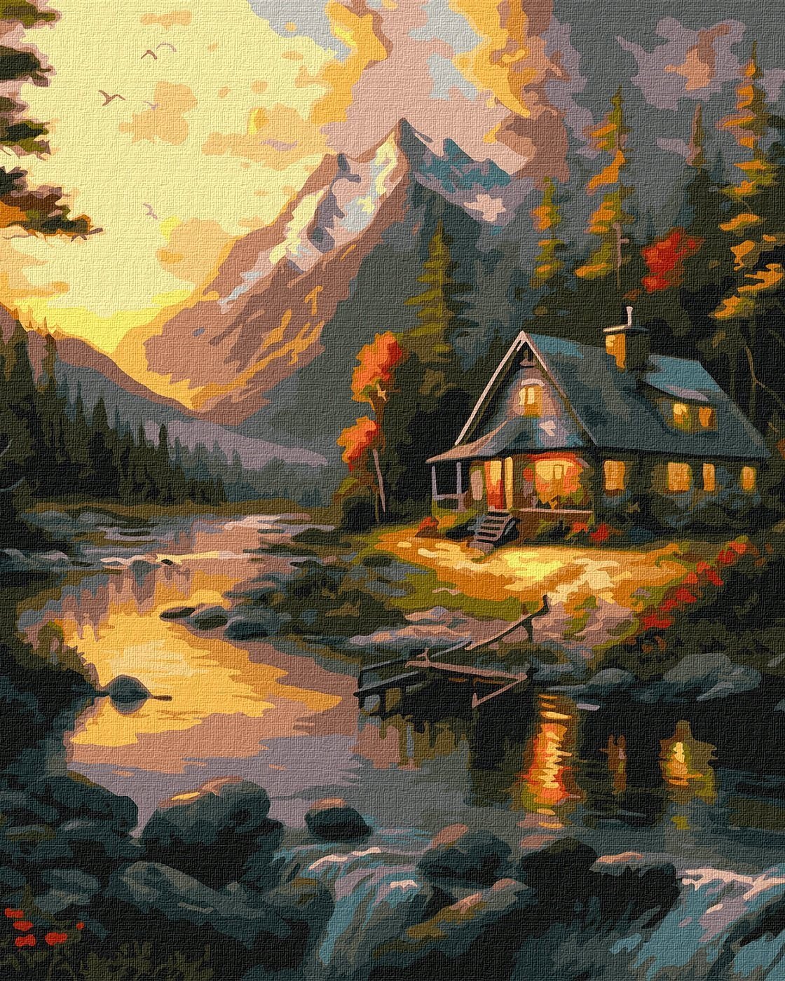 Ramiz Zestaw Malowanie Po Numerach 40x50cm Złoty Zachód Słońca