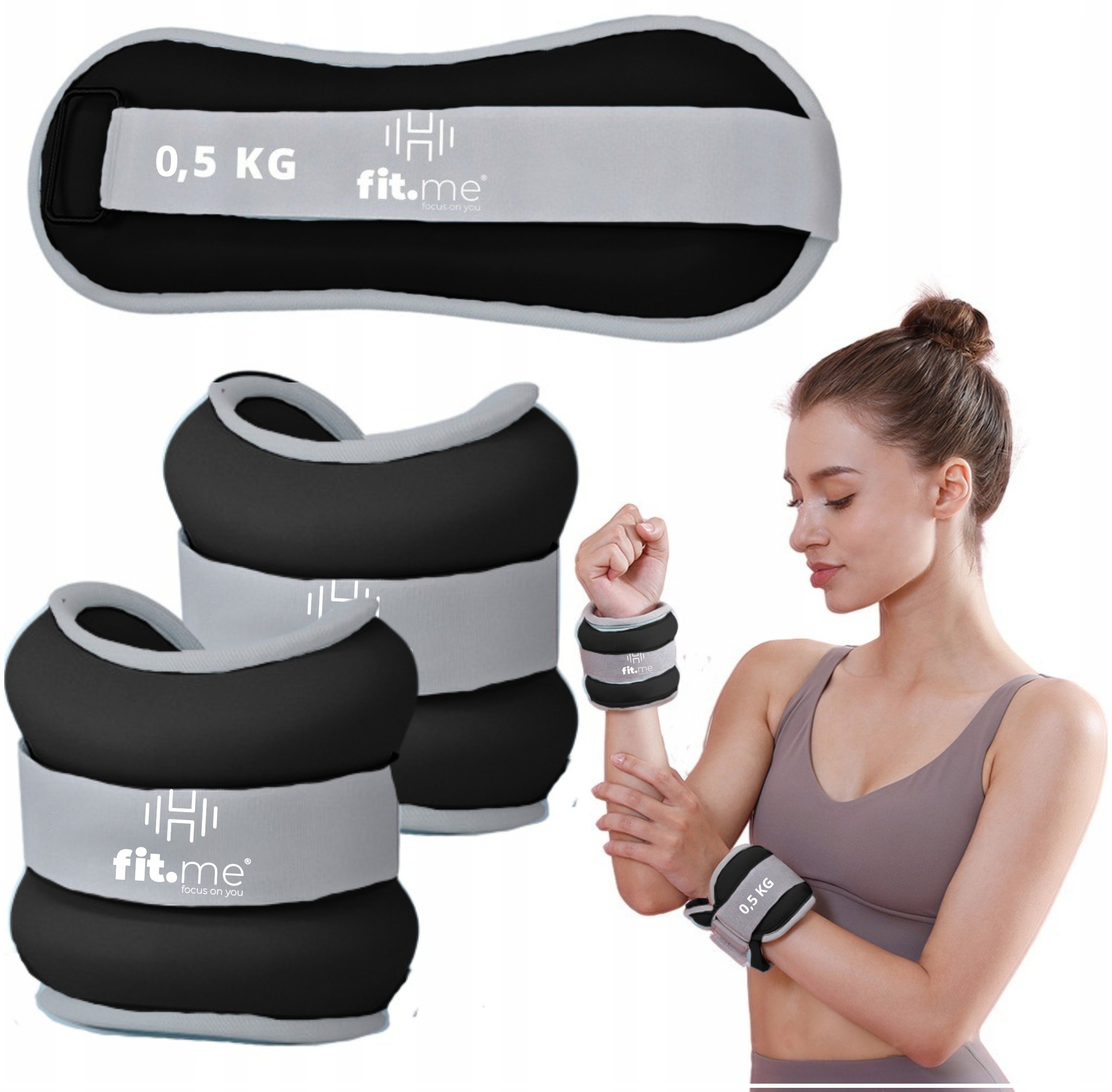 Zestaw 2 Obciążników Na Kostki Nadgarstki Fit.me 2x0,5kg