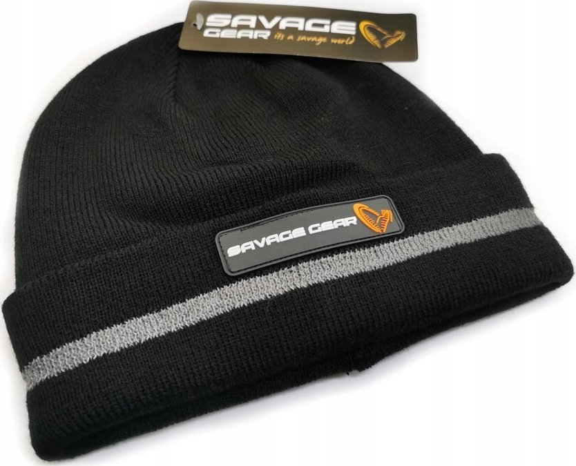Savage Gear Czapka Sg Reflex Beanie One Size Black/Reflex |SVS73740