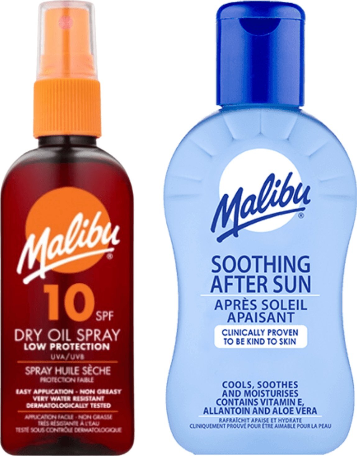 Malibu Malibu SPF10 Olejek Brązujący 100ml + Balsam Po Opalaniu 100ml