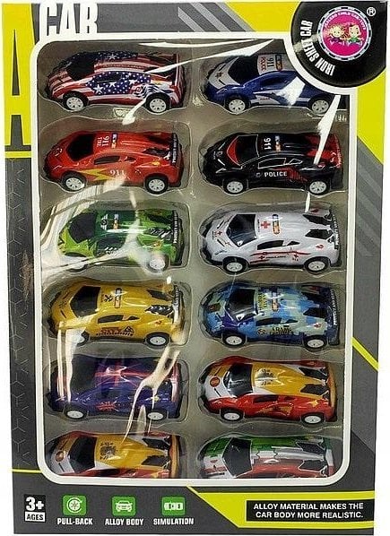 Artyk Auta metalowe 12szt