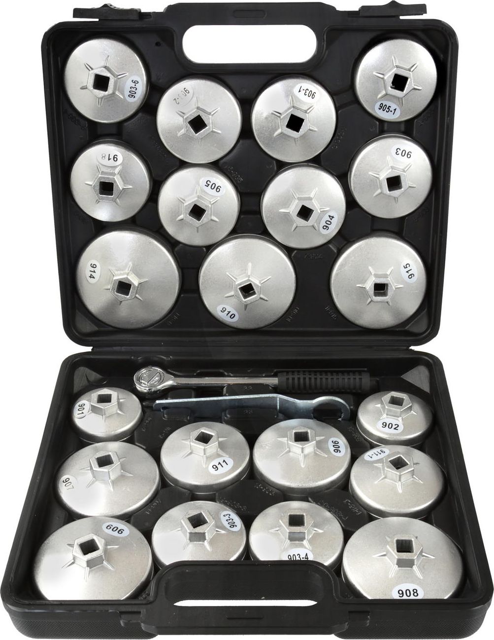 Geko Klucze nasadowe do filtrów 23el.z grzechotką (5)