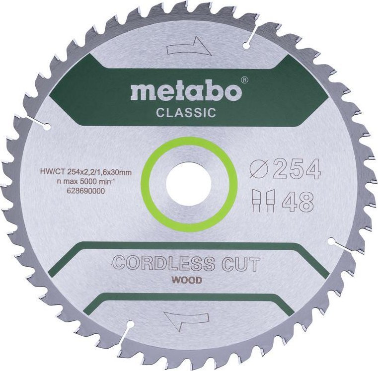 Metabo METABO PIŁA TARCZOWA HW/CT 254x30x48z CORDLESS CUT WOOD CLASSIC