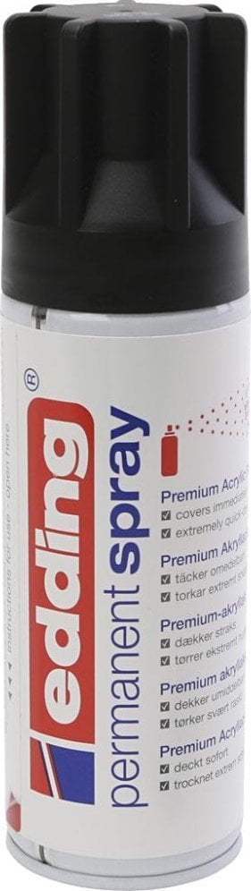 Edding Edding Spray Black Mat 200ml